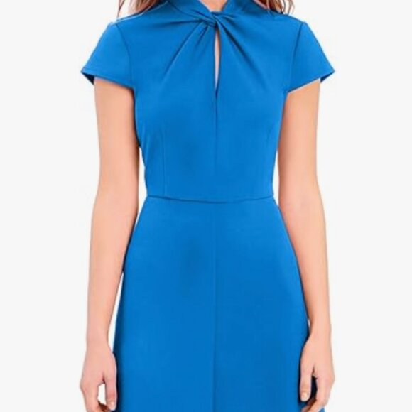 Donna Morgan Women's Twisted Keyhole Neckline Fit & Flare Size 2 - Picture 1 of 6